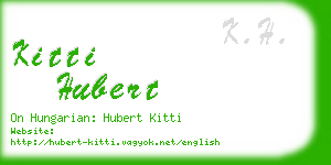 kitti hubert business card